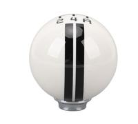 Keenso Pommeau de Levier de Vitesse, Pommeau de Levier de Vitesse Manuel à 5 vitesses, Conception Ergonomique avec Numéros de Vitesse Clairs et 3 Adaptateurs Adaptés pour 1967-2018 (Blanc Noir)