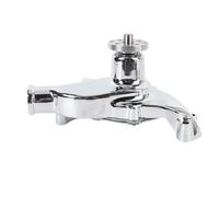 Keenso Pompe à Eau Courte, Pompe à Eau Haut Débit de qualité Supérieure en Aluminium chromé avec Turbine de 5/8 Po et Orifice Latéral NPT de 1/2 Po, pour Corvettes SB 283 350 V8