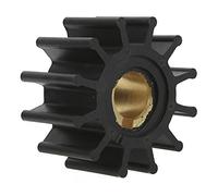 Keenso Pompe à Eau Marine, Impulseur 57mm, 12 Pales, Néoprène, Remplacement | Hélice Flexible pour Eau Brute, Insert en Laiton à Entraînement par clé, pour Refroidissement Moteur et Pompage de Cale,