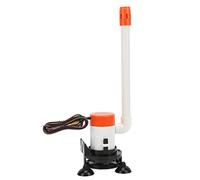 Keenso Pompe de Vivier, Pompe de Puits d'appât en ABS 12 V 350 GPH avec Filtre en Mousse à Buse Réglable et Ventouse Inférieure pour Bateau Marin, Réservoir d'appâts Vivants, Pêche en Eau Douce et