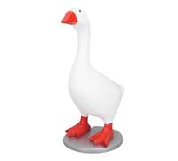 Keenso Porte-Clés D’oie Magnétique, Statue en Résine Peinte à la Main pour Clés et Décoration Intérieure, Idée de Cadeau de Pendaison de Crémaillère Parfaite pour les Amoureux des Animaux (Avec Socle)
