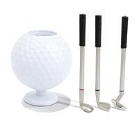 Keenso Porte-stylo en forme de balle de, 3 pièces de stylos à bille de, de bureau, mini porte-stylo à bille de, souvenir pour golfeur