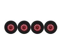 Keenso pour 1/10 RC Short Course Truck Pneus pour ARRMA pour SENTON pour TRAXXAS pour Slash 12mm 14mm 17mm Hex RC Truck Pneus (Rouge)