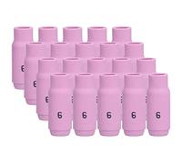 Keenso Premium 20pcs 10n48 6# Tig -Gasllinse Buzzle en Aluminium Tasses en Céramique, Construction Robuste, Dissipation à Cœur Rapide, adapté à la WP17 Refroidie par L'Air et au Brûleur de Soudure