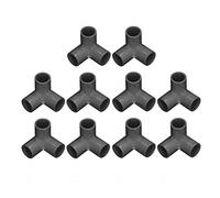 Keenso Raccords de Tuyaux à 3 Voies, 10pcs Connecteur D'angle D'angle de Droite en PVC PVC 20 Mm Diamètre Intérieur (BLACK)