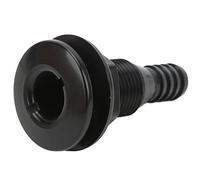 Keenso Raccords Traversants de Coque pour Bateaux, Résistance aux Chocs ABS, Connecteur de Tuyau 5/8 Pouces pour Plomberie Marine (Black)