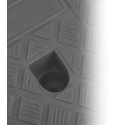 Keenso Rampe d'allée de Voiture en Plastique, Rampe de Seuil Antidérapante de 13 Cm de Hauteur pour Voitures, Motos, Fauteuils Roulants, Transition de Trottoir Portable Robuste pour Le Chargement