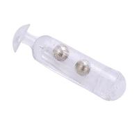 Keenso Rattles de Tube d'insertion de Leurre de Pêche, Matériaux Durables, Conception Légère, Taux de Accru avec Un Appât Facile à Utiliser, pour Le Poisson Doux (Blanc Transparent)