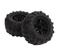 Keenso RC Car Tire, 2 PCS 85 Mm Pneu 47 Mm Largeur 12 Mm Adaptateur Hex Pneus de Remplacement en Caoutchouc pour SCY 16101 16102 1/16 RC Car