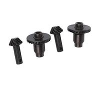 Keenso RC Dent les Dents D'essieu Avant et Arrière, D'engrenage Hélicoïdal Différentiels D'essieu en Acier Noir pour 1/18 RC