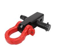 Keenso Récepteur D'attelage à Manille de 2 Pouces, Alliage D'aluminium Haute Résistance avec Manille à Anneau en D de 3/4 Pouces et Goupille de Verrouillage de 5/8, Résistance à