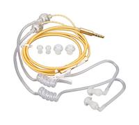 Keenso Réduction du Bruit Casque à Tube d'air Radiation Binaural Ergonomique Écouteurs Libres pour Fitness, Gris Durable 1 Paire (Orange)