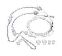 Keenso Réduction du Bruit Casque à Tube d'air Radiation Binaural Ergonomique Écouteurs Libres pour Fitness, Gris Durable 1 Paire (White)