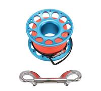 Keenso Reel de Plongée, Bobine de Doigt de 30 M avec Un Boulon à Double Boulon Clip Clip Aviation en Aluminium Léger pour la Plongée en Aéminium pour la Plongée en Apnée à la Plongée (Blue)