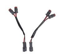 Keenso Répartiteur de Faisceau de Câblage DT, Adaptateur à Double Sortie en Forme de Y pour Barre Lumineuse LED et Feux de Travail, avec Connecteurs étanches et Résistants à la Chaleur,