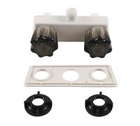Keenso Robinet de Douche pour Camping Car à Deux Boutons, Valve de (foncé) | Construction en ABS Acrylique, Entrée Mâle de 1,27 Cm, Inverseur économiseur D'eau pour Douche de Camping Car et Lavage de