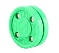 Keenso Rondelle de Hockey sur Glace, Rondelle d'entraînement Verte en Polyoxyméthylène, Conception Durable, Poids de 122 G, Idéale pour la Pratique Quotidienne du Patinage à roulettes
