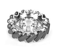 Keenso Roue de Mécanum Métall de 3 Ans de qualité Industrielle avec Rouleaux en Caoutchouc TPU, 16 Rouleaux, Idéal pour le Mouvement Multidirectionnel, adapté aux Créateurs-robot Appropriés