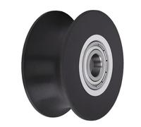 Keenso Roue de Poulie, Acier Inoxydable Résistant à l'usure de 79 Mm avec Roulements Scellés pour équipement de Salle de Sport et Système de Poulie de Porte de Garage