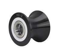 Keenso Roue de Poulie, Poulie en Plastique PU de 62 Mm avec Roulements Métalliques pour équipements de Salle de Sport Commerciaux, Systèmes de Portes de Garage et Projets Domestiques