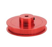 Keenso Roue Synchrone 80T, Poulie de Courroie de Distribution en Acier allié, Durable pour Imprimantes 3D, Tours CNC (rouge)
