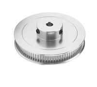 Keenso Roue Synchrone 80T, Poulie de Courroie de Distribution en Acier allié, Durable pour Imprimantes 3D, Tours CNC (SILVER)