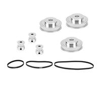 Keenso Roue Synchrone à 20 Dents et Roue Synchrone à 60 Dents Courroie de Distribution Durable pour Imprimantes 3D et Fraiseuses Alliage D'aluminium 3 Pièces