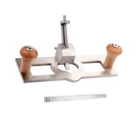 Keenso Router à Main en Acier Inoxydable Réglable en Acier Inoxydable pour les Outils de du Bois de Précision avec une Poignée en Bois Confortable, pour les Professionnels et les Travailleurs du