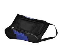 Keenso Sac de Chaussures de Golf à Respiration Portable, Pochette de Sac de Rangement avec Maille, Double Fermeture à Glissière et Conception de Poignée, Adaptée aux Amateurs de Golf (Bleu Noir)