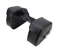 Keenso Sacoches de Moto, Sacs Latéraux Imperméables en Cuir PU 16 L avec Corde Réglable et Poche Intérieure en Filet, Ajustement Universel pour la Plupart des Motos avec Bras