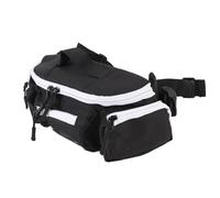 Keenso Sacs de Taille pour Hommes et Femmes, Sac Banane Léger en Polyester, à Bandoulière de Grande capacité pour Les Voyages, la Randonnée et Le Cyclisme (Noir Blanc)