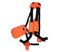 Keenso Sangle D'épaule de Tondeuse, Double Harnais Durable pour Jardin, Ferme, Tondeuse à Gazon, Ceinture en Nylon Orange