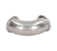 Keenso Sanitary Ferrule Ellbogen 90 Degrés Ajustement des Tuyaux 304 Ferme à Haute Pression en Acier Inoxydable pour Médicaments, Industrie, Industrie (76)