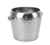 Keenso Seau à glace moderne en acier inoxydable pour une congélation rapide, 1 l, mini seau isotherme, corps épais pour cocktails froids, restaurant ou hôtel (écharde)