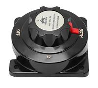 Keenso Sélecteur de Batterie, Interrupteur de Batterie en Cuivre ABS 4 Positions 250 A DC 6 à 32 V Faire Avant la Pause pour RV, Bateau, Remorque, Yacht, Systèmes à Double