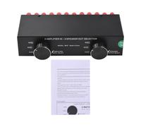 Keenso Sélecteur de Haut-Parleur d'amplificateur, Boîtier en Métal, Gestion Audio Facile, Commutateur 3 en 3 Sorties, pour Système Audio Domestique et Amateurs d'Audio