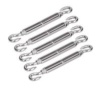 Keenso Set à Crochet et à Crochet Résistant à Un Chiffre d'affaires, Ligne de Câble Réglable - Matériel UP pour la Voile D'ombre, 304 en Acier Inoxydable, 5pcs (M6)