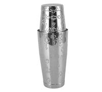 Keenso Shaker à Cocktail gravé Mélangeur de Bar en Acier Inoxydable Facile à Utiliser Idée pour les Amateurs de Cocktails Argent (À fond)