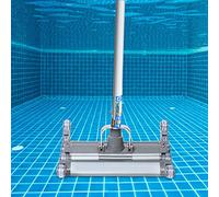 Keenso SIMPOOLSVAKUUMVAKUUM Cleaner Fil en Aluminium - Nettoyage D'absorption, Mur de Piscine et Rotation à 360 Degrés pour Soumission
