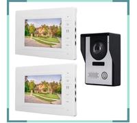 KEENSO sonnette d'interphone vidéo (Prise UE)Kit De Sonnette Sans Fil Sonnette Vidéo 7 Pouces moto testeur Prise UE