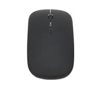 Keenso Souris de bureau rechargeable sans fil ultra fine 2,4 G avec rétroéclairage couleur pour ABS (noir)