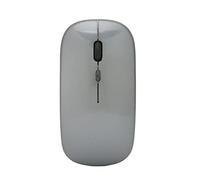 Keenso Souris de bureau rechargeable sans fil ultra fine 2,4 G avec rétroéclairage couleur pour ABS (gris foncé)