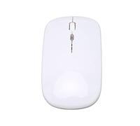 Keenso Souris de bureau rechargeable sans fil ultra fine 2,4 G avec rétroéclairage couleur pour ABS (blanc)