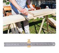 Keenso Stahllineer Boodworking Marker Mesurer Tool avec Bloc de Laiton, Haute efficacité et durabilité pour les Projets de Travail du Bois