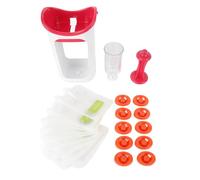 Keenso Station de Compression pour le Stockage des Aliments en Purée, Fabricant de Garnitures de Poche Alimentaire avec 10 Pcs Pochettes (rouge)
