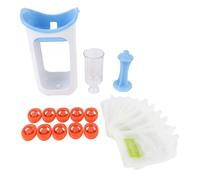 Keenso Station de Compression pour le Stockage des Aliments en Purée, Fabricant de Garnitures de Poche Alimentaire avec 10 Pcs Pochettes (BLUE)