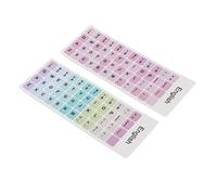 Keenso Stickers de Clavier de Langue Anglaise Colorée 2PCS pour Ordinateur Portable PC Keyboards Materif (A)