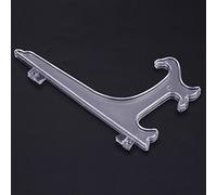 Keenso Support D'assiette en Plastique, Présentoir D'assiette Pliable, Cadre Photo-charnières Réglables pour la Décoration de la Maison, la Cuisine (17,5 cm)