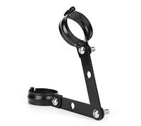 Keenso Support de Phare de Moto, Pince de Montage de Fourche en Aluminium CNC, Ajustement Universel Réglable, avec Fonction de Pivot pour la Relocalisation, pour Fourches Cruiser Cafe (34-41mm)