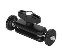 Keenso Support de Pince de Caméra, Adaptateur Durable à Double Tête Sphérique, Pince Rotative à 360 Degrés, Matériau en Alliage D'aluminium